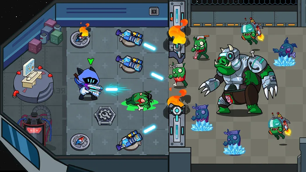 Space Survival: Zombie Attack (Спейс Сурвайвал) МОД/Взлом [Много денег, Монет и Все открыто] Screenshot 4