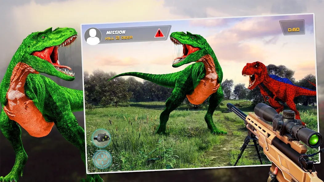 Dino Hunting Sniper Shooter 3D МОД/Взлом [Много денег, Монет и Все открыто] Screenshot 2