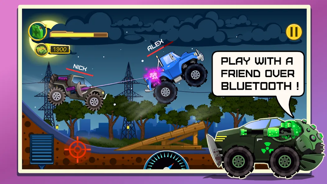 Mad Hill Racing: Bluetooth (Мад Хилл Рейсинг) МОД/Взлом [Меню, Бесконечные монеты и Открытые уровни] Screenshot 1