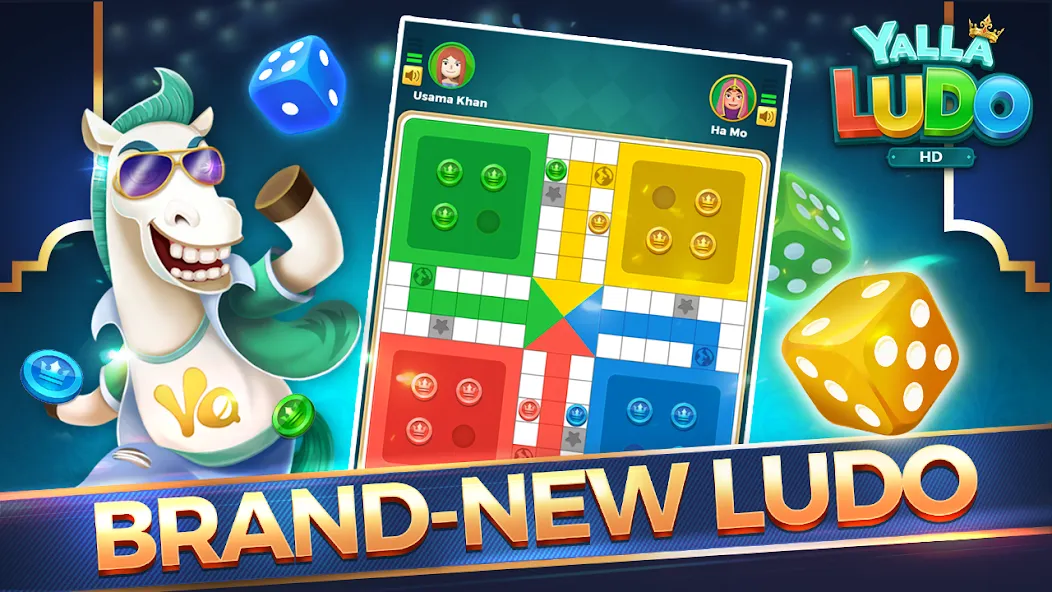 Yalla Ludo HD (Ялла Лудо ) МОД/Взлом [Меню, Бесконечные монеты и Открытые уровни] Screenshot 1