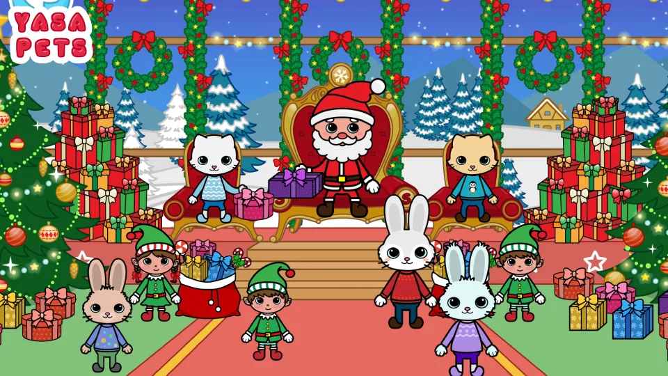 Yasa Pets Christmas (Яса Петс Кристмас) МОД/Взлом [Деньги, Монеты и Меню MOD] Screenshot 1