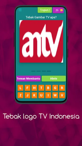 Logo TV Indonesia  Asah Otakmu (Тебак Гамбар Лого ТВ) МОД/Взлом [Меню, Бесконечные монеты и Открытые уровни] Screenshot 3