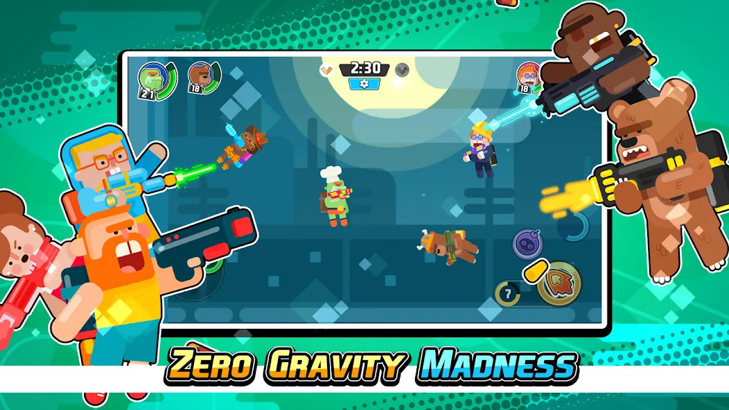 Gravity Brawl: Hero Shooter МОД/Взлом [Бесконечные деньги, Монеты и Мега MOD] Screenshot 1