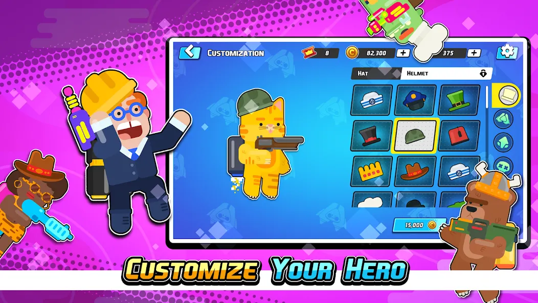 Gravity Brawl: Hero Shooter МОД/Взлом [Бесконечные деньги, Монеты и Мега MOD] Screenshot 2