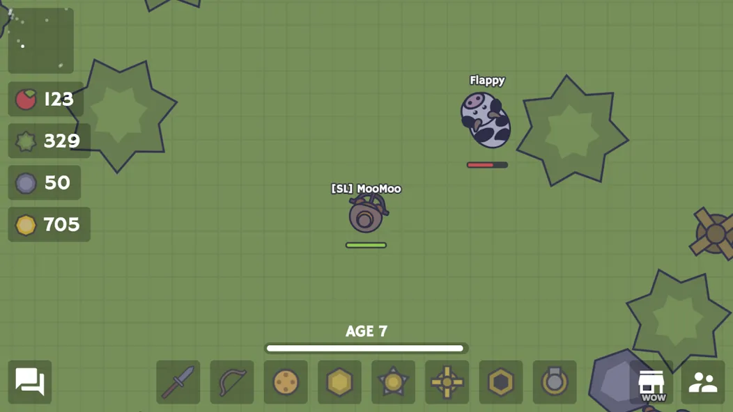MooMoo.io (Official) МОД/Взлом [Меню, Бесконечные монеты и Открытые уровни] Screenshot 3