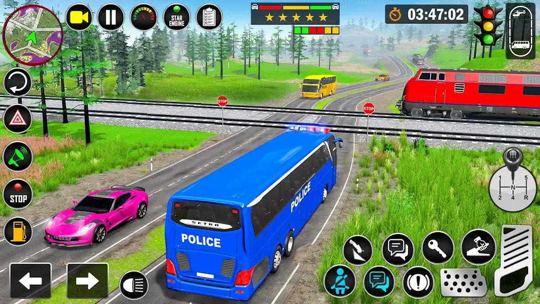 City Bus Simulator Bus Game 3D (Полицейский автобус симулятор) МОД/Взлом [Все открыто, Дополнительные деньги и Меню MOD] Screenshot 4