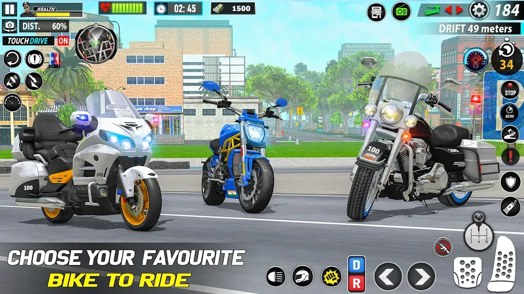 Police Moto Bike Chase Crime (Полицейская мотоциклетная погоня за преступником) МОД/Взлом [Бесконечные деньги, Монеты и Мега MOD] Screenshot 2