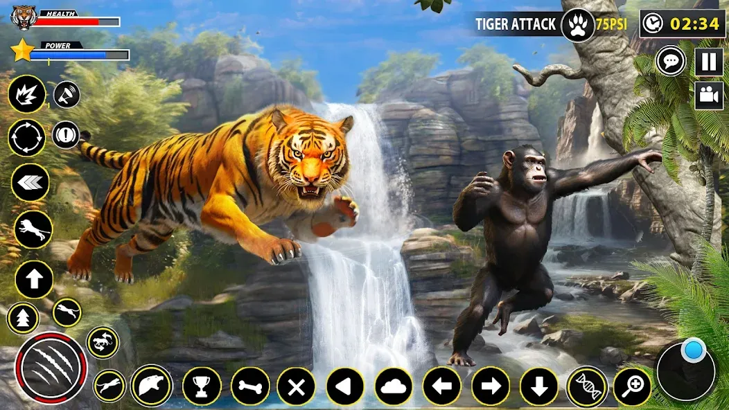 Tiger Simulator Lion games 3D (Тигровый Симулятор Игр Льва 3D) МОД/Взлом [Деньги, Монеты и Меню MOD] Screenshot 2