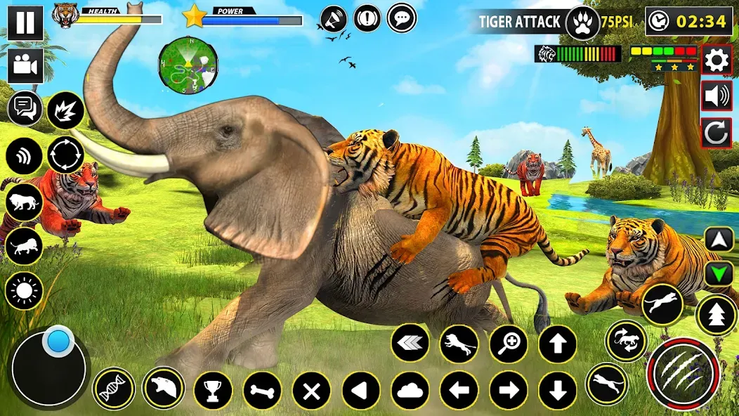 Tiger Simulator Lion games 3D (Тигровый Симулятор Игр Льва 3D) МОД/Взлом [Деньги, Монеты и Меню MOD] Screenshot 3