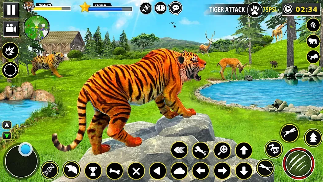 Tiger Simulator Lion games 3D (Тигровый Симулятор Игр Льва 3D) МОД/Взлом [Деньги, Монеты и Меню MOD] Screenshot 4