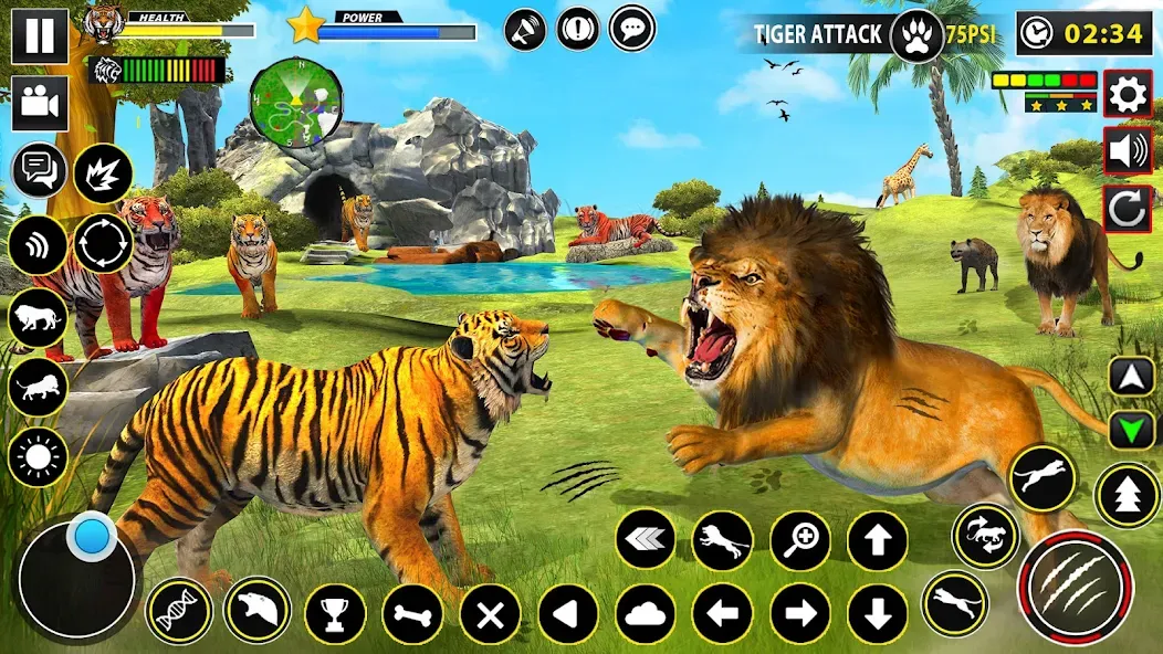 Tiger Simulator Lion games 3D (Тигровый Симулятор Игр Льва 3D) МОД/Взлом [Деньги, Монеты и Меню MOD] Screenshot 5