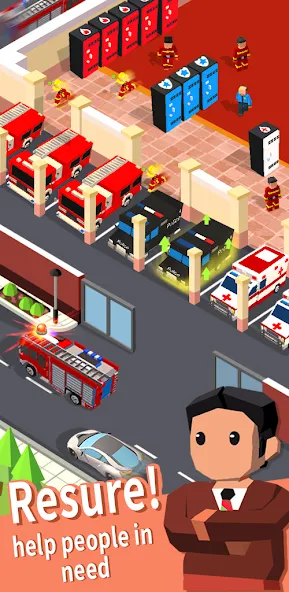 Idle Rescue Tycoon (Айдл Рескью Тайкун) МОД/Взлом [Деньги, Монеты и Меню MOD] Screenshot 1