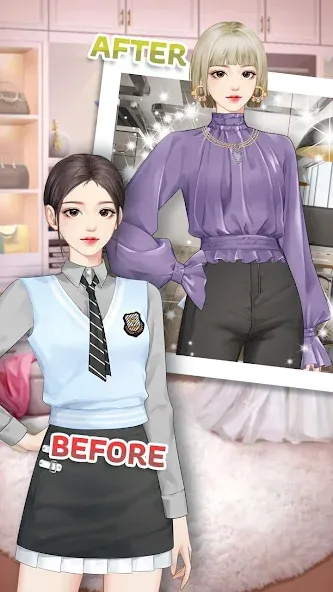 Fashion City：Style&Dress Up МОД/Взлом [Меню, Бесконечные монеты и Открытые уровни] Screenshot 2