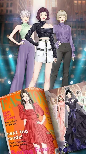 Fashion City：Style&Dress Up МОД/Взлом [Меню, Бесконечные монеты и Открытые уровни] Screenshot 4