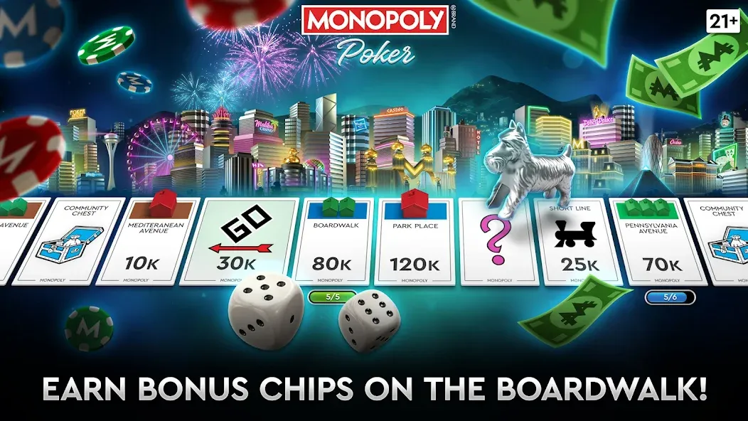 MONOPOLY Poker - Texas Holdem (МОНОПОЛИЯ Покер) МОД/Взлом [Много денег, Монет и Все открыто] Screenshot 1