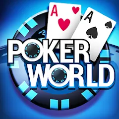 Скачать Взломанная Poker World, Offline TX Holdem на Андроид (Много денег)