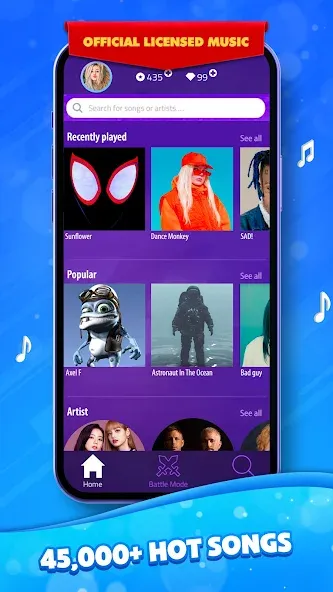Magic Tiles 3 (Мэджик Тайлс 3) МОД/Взлом [Бесконечные деньги, Монеты и Мега MOD] Screenshot 1