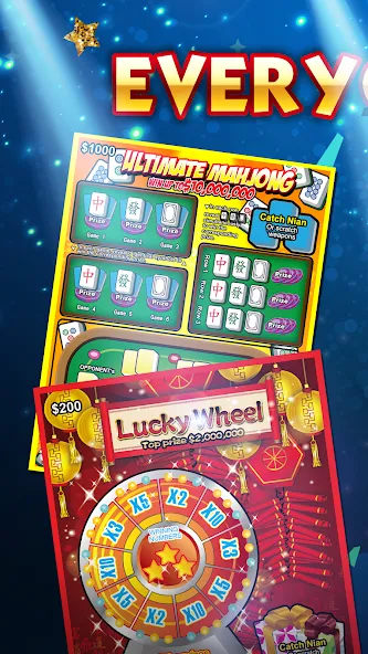 Lottery Scratch Off - Mahjong МОД/Взлом [Бесконечные деньги, Монеты и Мега MOD] Screenshot 1