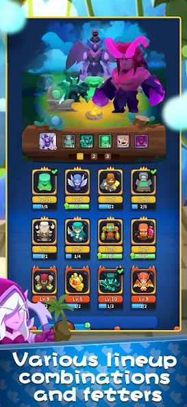 Merge Heroes: Tower Defense (Мердж Хероес) МОД/Взлом [Меню, Бесконечные монеты и Открытые уровни] Screenshot 5