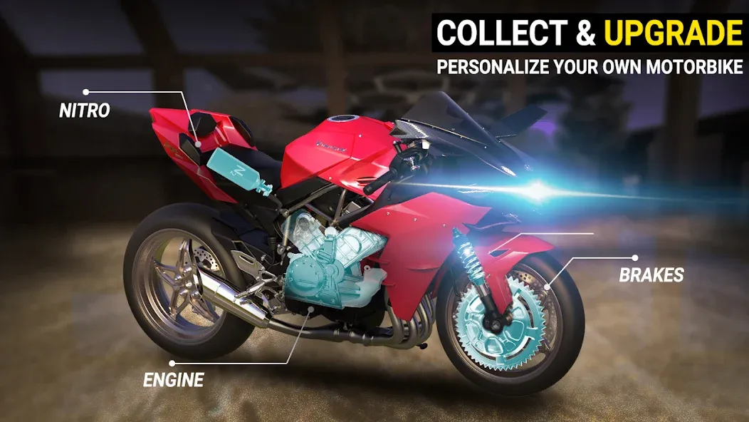 Speed Moto Dash:Real Simulator (Спид Мото Дэш) МОД/Взлом [Много монет, Открытые уровни и Мега MOD] Screenshot 2