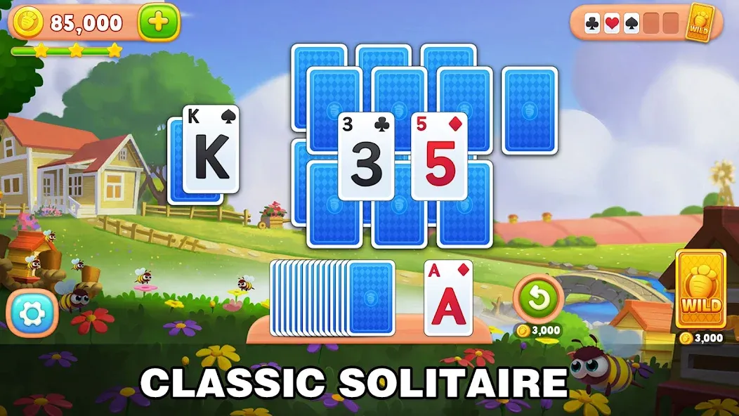 Solitaire Farm: Card Games (Соляр Фарм) МОД/Взлом [Меню, Бесконечные монеты и Открытые уровни] Screenshot 1