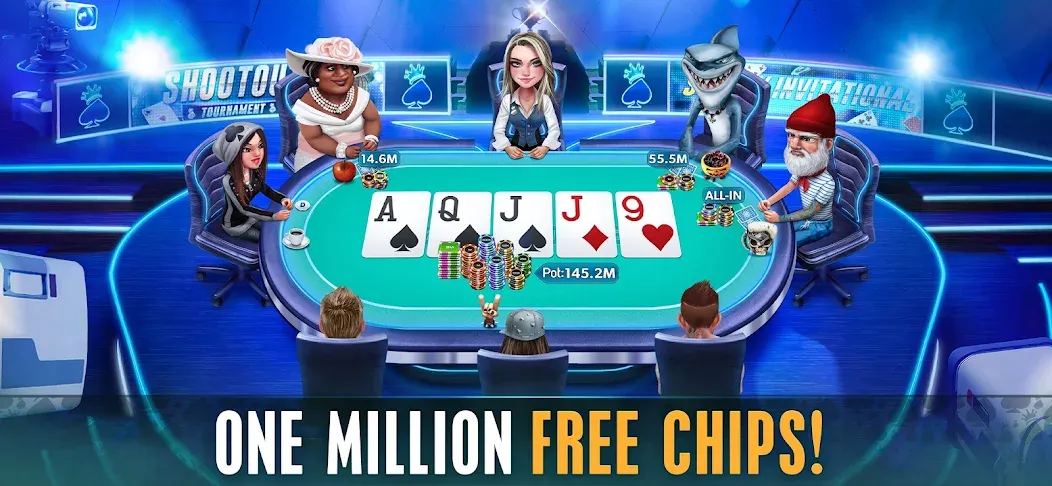 HD Poker: Texas Holdem Casino (ХД Покер) МОД/Взлом [Много монет, Открытые уровни и Мега MOD] Screenshot 1
