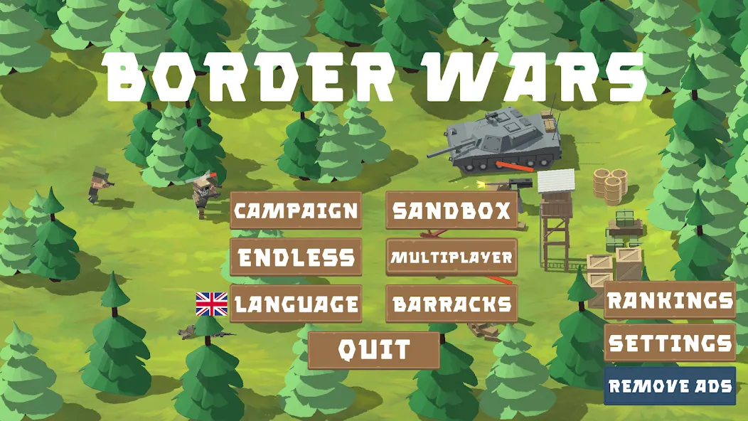 Border Wars: Army Simulator МОД/Взлом [Много денег, Монет и Все открыто] Screenshot 1