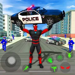 Скачать Взломанная Spider Miami Rope Hero Ninja на Андроид - много денег и всё открыто