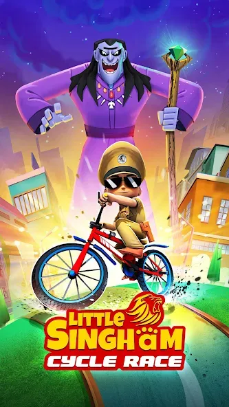 Little Singham Cycle Race (Литл Сингам Велосипедная Гонка) МОД/Взлом [Бесконечные деньги, Монеты и Мега MOD] Screenshot 1