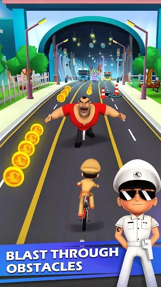 Little Singham Cycle Race (Литл Сингам Велосипедная Гонка) МОД/Взлом [Бесконечные деньги, Монеты и Мега MOD] Screenshot 3
