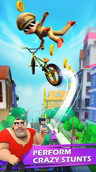 Little Singham Cycle Race (Литл Сингам Велосипедная Гонка) МОД/Взлом [Бесконечные деньги, Монеты и Мега MOD] Screenshot 4
