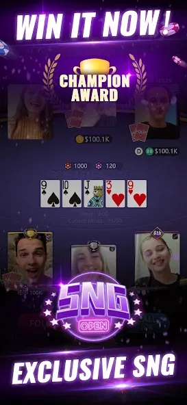 PokerGaga: Texas Holdem Live (ПокерГага) МОД/Взлом [Много денег, Монет и Все открыто] Screenshot 3