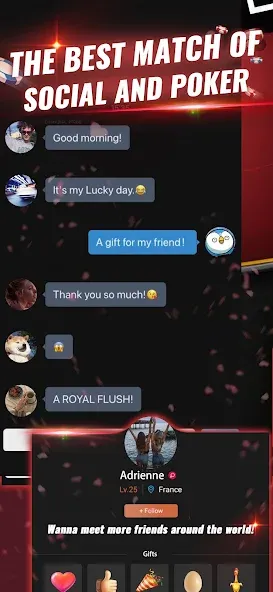PokerGaga: Texas Holdem Live (ПокерГага) МОД/Взлом [Много денег, Монет и Все открыто] Screenshot 4