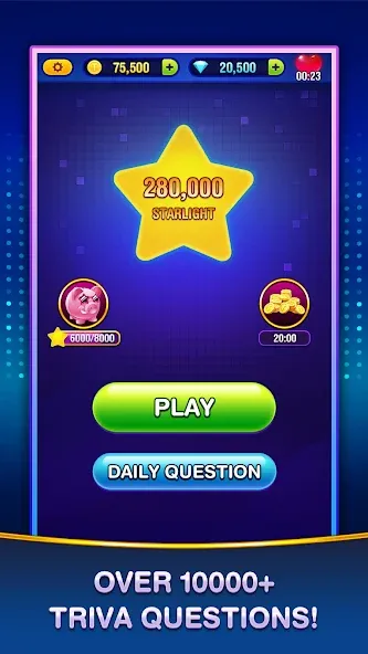 Trivia Crush (Тривия Краш) МОД/Взлом [Меню, Бесконечные монеты и Открытые уровни] Screenshot 4