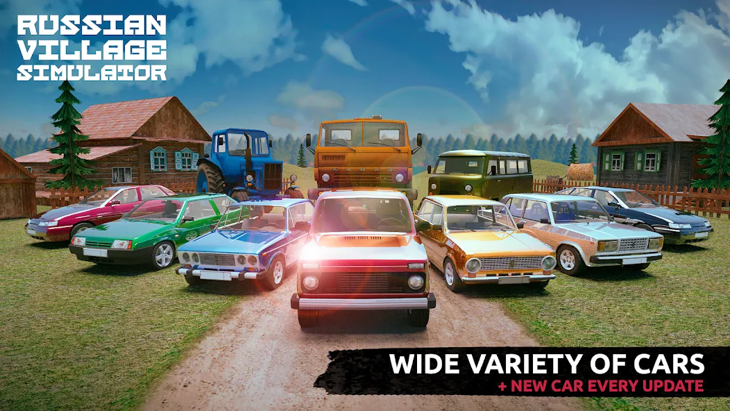 Russian Village Simulator 3D МОД/Взлом [Меню, Бесконечные монеты и Открытые уровни] Screenshot 1