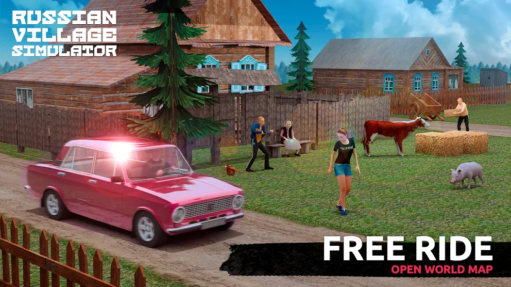Russian Village Simulator 3D МОД/Взлом [Меню, Бесконечные монеты и Открытые уровни] Screenshot 2