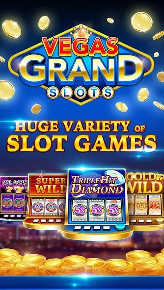 Vegas Grand Slots:Casino Games (Вегас Гранд Слоты) МОД/Взлом [Много денег, Монет и Все открыто] Screenshot 1
