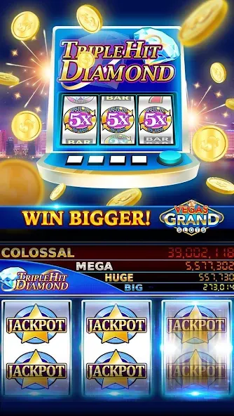 Vegas Grand Slots:Casino Games (Вегас Гранд Слоты) МОД/Взлом [Много денег, Монет и Все открыто] Screenshot 5