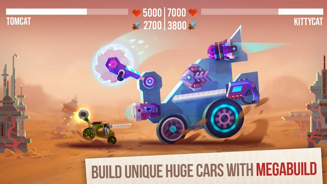 CATS: Crash Arena Turbo Stars (Кэтс) МОД/Взлом [Все открыто, Дополнительные деньги и Меню MOD] Screenshot 1