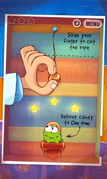 Cut the Rope: Experiments (Кат зе Роуп) МОД/Взлом [Деньги, Монеты и Меню MOD] Screenshot 5