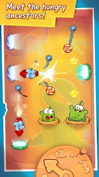 Cut the Rope: Time Travel (Сат зе Роуп) МОД/Взлом [Все открыто, Дополнительные деньги и Меню MOD] Screenshot 4