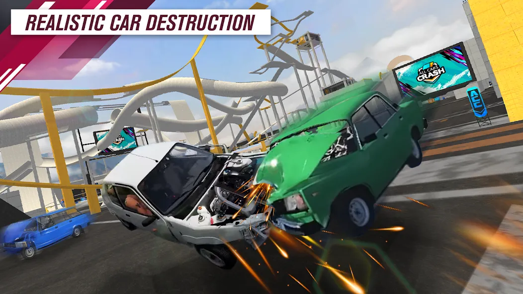All Cars Crash (Олл Карс Краш) МОД/Взлом [Много денег, Монет и Все открыто] Screenshot 2