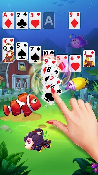Solitaire Fish Klondike Card (Солитер Карточная игра Клондайк Фиш) МОД/Взлом [Бесконечные деньги, Монеты и Мега MOD] Screenshot 3