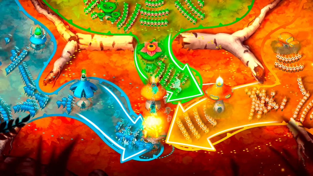 Mushroom Wars 2: RTS Strategy (Мушрум Варс 2) МОД/Взлом [Все открыто, Дополнительные деньги и Меню MOD] Screenshot 5