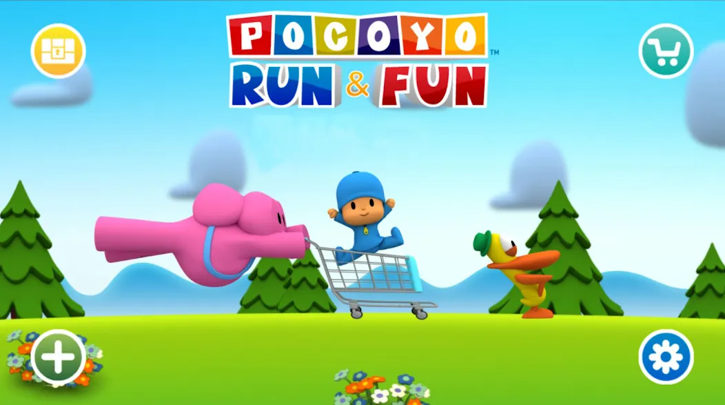Pocoyo Run & Fun: Cartoon Jump МОД/Взлом [Меню, Бесконечные монеты и Открытые уровни] Screenshot 1