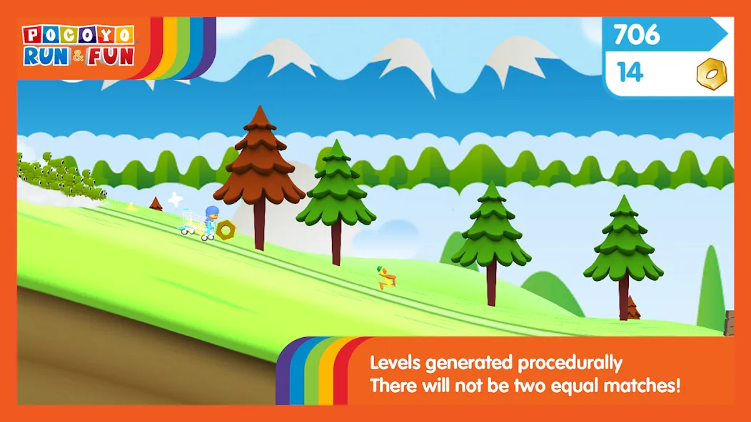 Pocoyo Run & Fun: Cartoon Jump МОД/Взлом [Меню, Бесконечные монеты и Открытые уровни] Screenshot 2