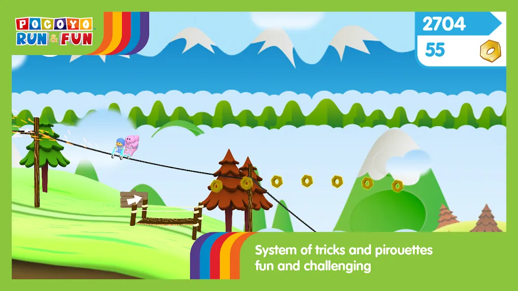 Pocoyo Run & Fun: Cartoon Jump МОД/Взлом [Меню, Бесконечные монеты и Открытые уровни] Screenshot 4