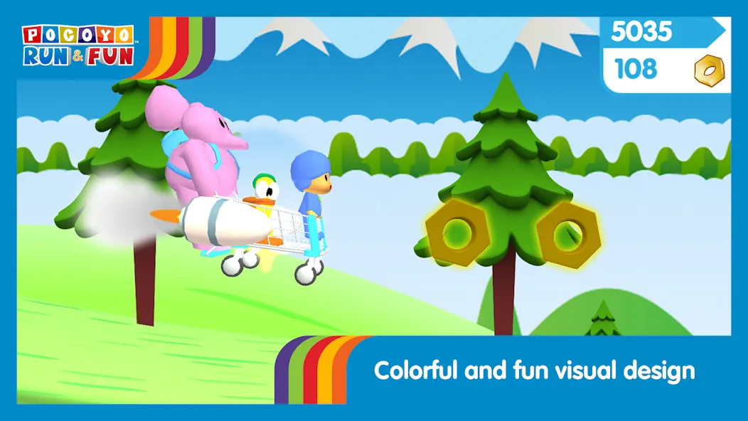 Pocoyo Run & Fun: Cartoon Jump МОД/Взлом [Меню, Бесконечные монеты и Открытые уровни] Screenshot 5