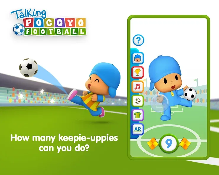 Talking Pocoyo Football МОД/Взлом [Много денег, Монет и Все открыто] Screenshot 1