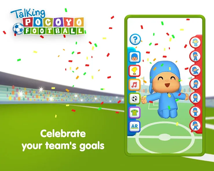 Talking Pocoyo Football МОД/Взлом [Много денег, Монет и Все открыто] Screenshot 3